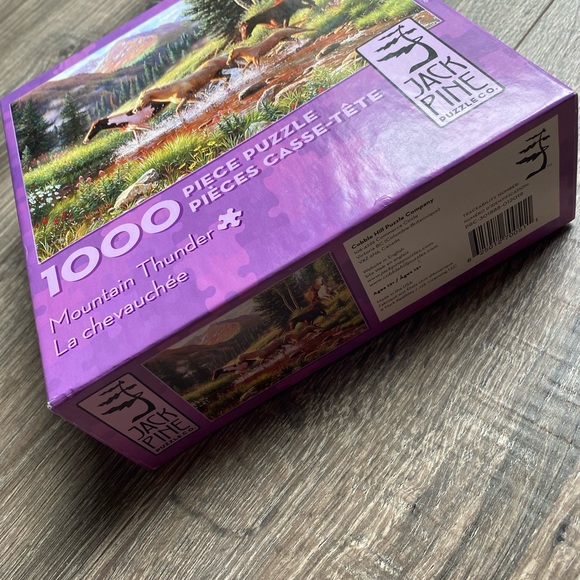⚠️ 1000 piece Jack Pine Puzzle “Mountain Thunder” with horses and mountain theme - Picture 3 of 3
